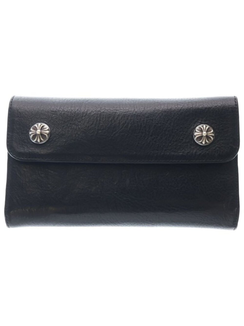 Chrome Hearts Wave Leather Wallet Black